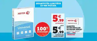 Ramette de 500 feuilles de papier xerox