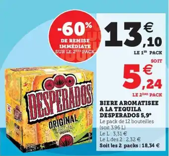 Hyper U DESPERADOS biere aromatisee a la tequila offre