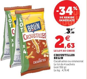Hyper U Croustilles Belin offre