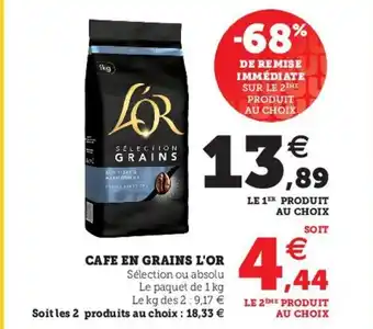 Hyper U Cafe en Grains L'Or offre