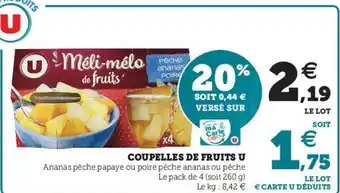 Hyper U Coupelles de Fruits U offre