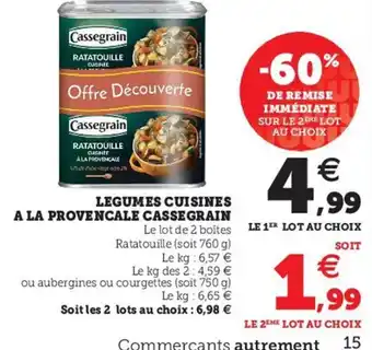 Hyper U Legumes Cuisines a La Provencale Cassegrain offre