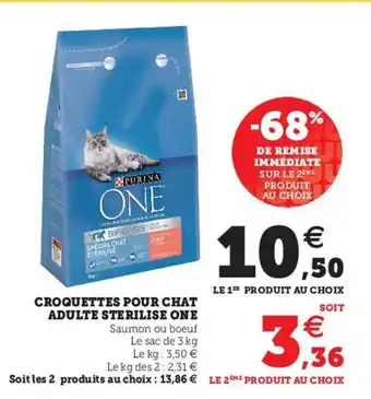 Hyper U Croquettes Pour Chat Adulte Sterilise One offre