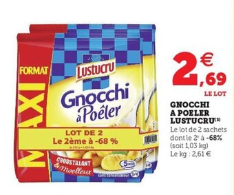 Hyper U Gnocchi a Poeler Lustucru offre