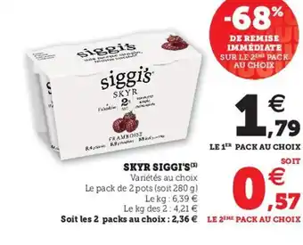 Hyper U Skyr Siggi's offre