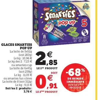 Hyper U Glaces Smarties Pop Up offre
