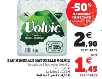 Hyper U Volvic Eau Minerale Naturelle offre