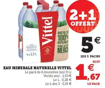Hyper U Vittel Eau Minerale Naturelle offre