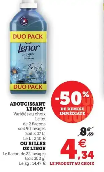Hyper U Lenor Adoucissant offre