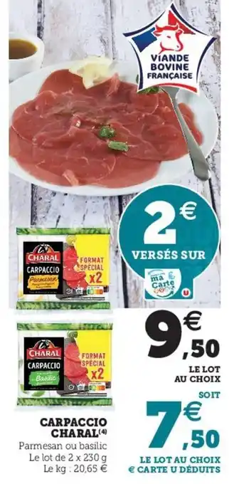 Hyper U Carpaccio Charal offre