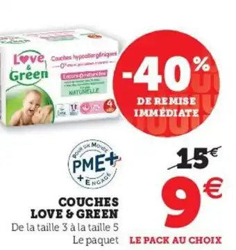 Hyper U Couches Love & Green offre