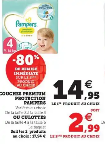 Pampers Couches Premium Protection