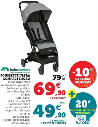Hyper U Poussette Ultra Compact Soko offre
