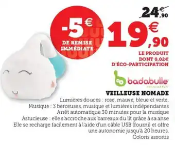 Hyper U Veilleuse Nomade offre