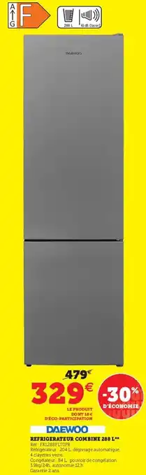 Hyper U Refrigerateur Combine 288 L offre