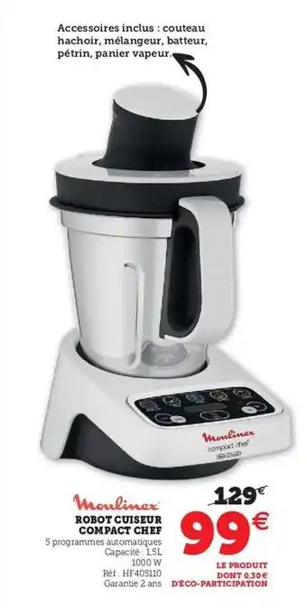 Hyper U Robot Cuiseur Compact Chef offre