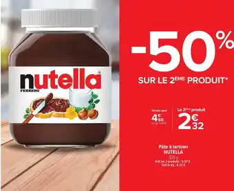 Carrefour Nutella Pâte à Tartiner offre