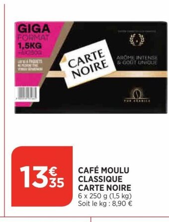 Bi1 Carte Noire Café Moulu Classique offre