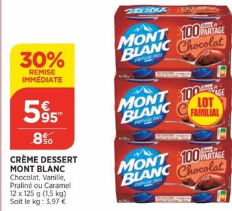 Bi1 Mont Blanc Crème Dessert offre