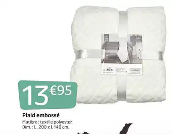 Jardiland Plaid embossé offre
