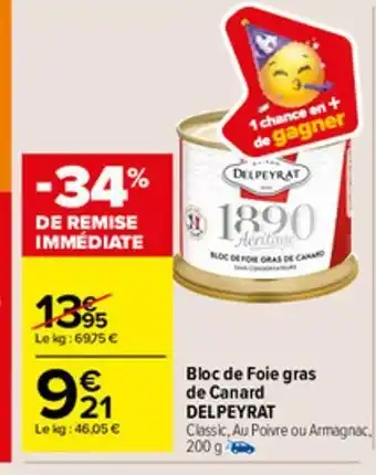 Bloc de foie gras de canard delpeyrat