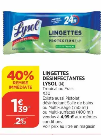 Lysol Lingettes Désinfectantes