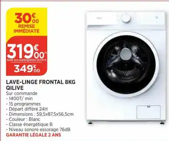Lave-Linge Frontal 8kg Qilive
