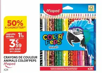 Bi1 Maped Crayons de Couleur Animals Color Peps offre