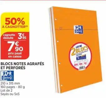 Blocs Notes Agrafés Et Perforés