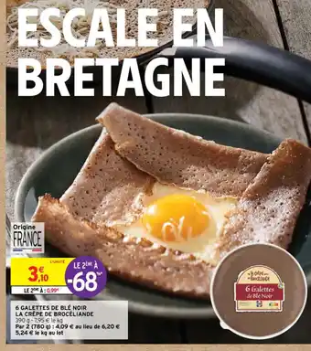 6 Galettes de Blé Noir La crêpe de brocéliande
