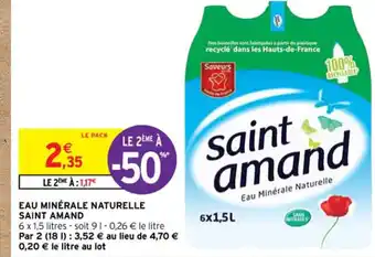 Saint Amand Eau Minérale naturelle