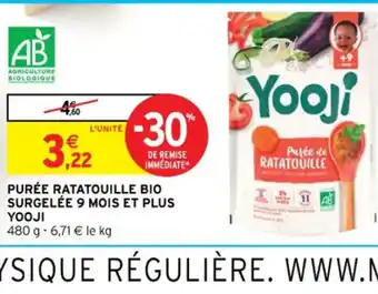 Intermarché Yooji Purée Ratatouille Bio Surgelée 9 Mois et Plus offre
