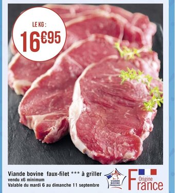 Géant Casino Viande Bovine Faux-Filet à Griller offre
