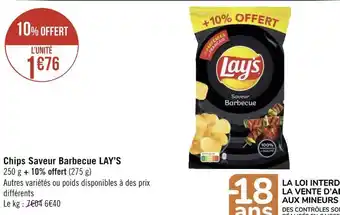 Géant Casino Lay’s chips saveur barbecue offre