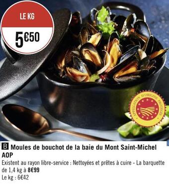 Géant Casino Moules de bouchot de la baie du mont saint-michel aop offre