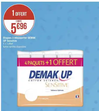Géant Casino Demak up disques à démaquiller sensitive offre
