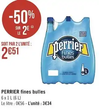 Géant Casino Perrier perrier fines bulles offre