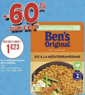 Géant Casino Ben’s original riz à la méditerranéenne offre