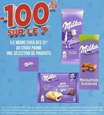 Géant Casino Milka bon plan sur une sélection de produits de la marque milka offre