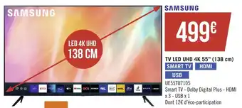 Géant Casino Samsung tv led uhd 4k 55” (138 cm) offre