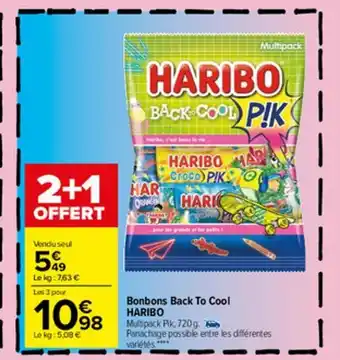 Carrefour Market Bonbons back to cool haribo offre