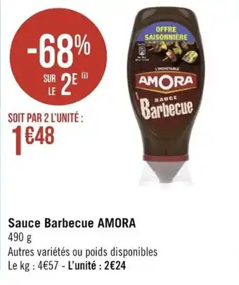 Géant Casino AMORA sauce barbecue offre