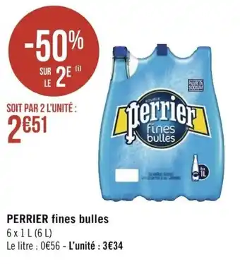 Géant Casino PERRIER fines bulles offre