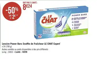 Géant Casino Lessive Power Bars Souffle De Fraicheur Le Chat Expert offre