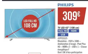 Géant Casino TV Led 43" (108 cm) offre