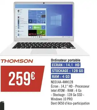 Géant Casino Ordinateur Portable offre