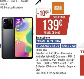 Smartphone redmi 10A
