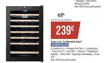 Géant Casino Cave à Vin "La Nouvelle Cave" 48 Boutilles offre