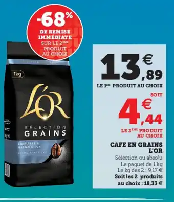 Super U Cafe En Graine L'or offre