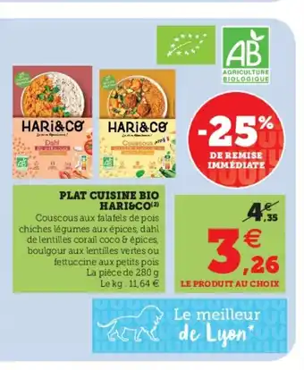 Super U Plat Cuisine Bio Hari&Co offre